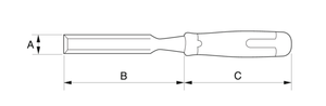 Sandvik 424 Woodworking Chisels with Black Polypropylene Handle 16mm