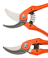 Load image into Gallery viewer, Bahco Bypass Secateurs with Stamped/Pressed Steel Handle and Angled Cutting Head  P121-18-F
