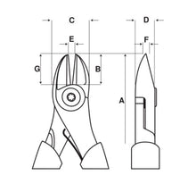 Load image into Gallery viewer, Sandvik ERGO™ Side Cutting Pliers with Dual-Component Handle and Phosphate Finish  2191D-140
