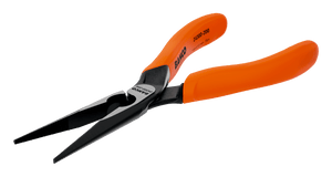 Sandvik Long Snipe Nose Pliers with Monomaterial Handles and Phosphate Finish 2425D-160