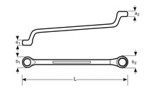 Load image into Gallery viewer, Sandvik Belzer Metric Deep Offset Double Ring End Wrenches with Chrome Finish 2M-24-30
