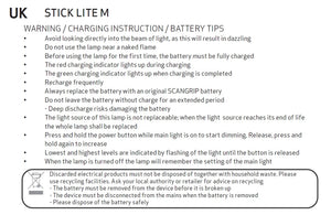 Scangrip Stick Lite M Rechargeable Inspection Hand Light With 400 Lumen For Universal Application