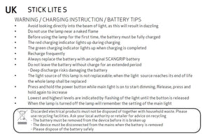 Scangrip Stick Lite S Rechargeable Inspection Hand Lamp With 200 Lumen For Universal Application