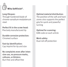 Load image into Gallery viewer, Wiha SoftFinish® Slotted Cabinet Screwdriver Round Blade - 5.5mm x 125mm
