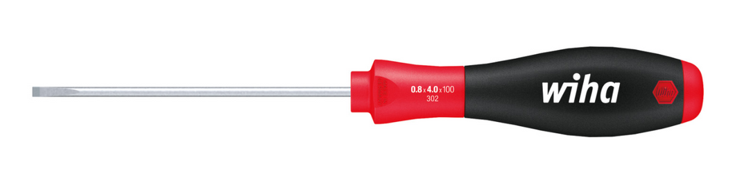 Wiha SoftFinish® Slotted Cabinet Screwdriver Round Blade - 5.5mm x 200mm