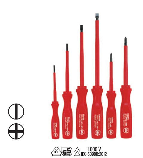 Wiha Classic Electric Slotted/Phillips Screwdriver Set 6pcs