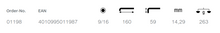 Load image into Gallery viewer, Wiha Hex L-Key Short 9/16&quot;
