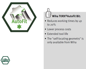 Wiha Standard Bit TORX®AutoFit Style E 6.3 T6