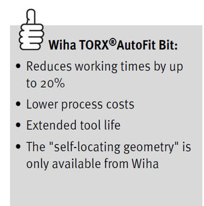 Wiha Standard Bit TORX®AutoFit Style E 6.3 T25