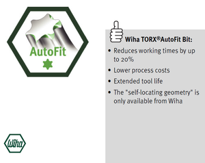 Wiha Standard Bit TORX®AutoFit Style E 6.3 T7