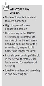 Wiha Standard Bit TORX®AutoFit Style E 6.3 T27