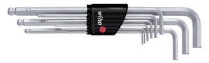 Wiha Hexagon Long Ball End L-Key Set In Compact Holder Chrome-Plated 1.5-10mm 9pcs (Blistered Pack)