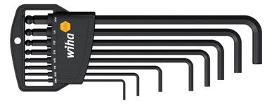 Wiha Hexagon Ball End L-Key Set In Classic Holder Black Finish Inch 5/64