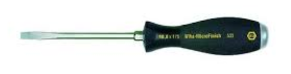 Wiha Slotted Screwdriver Hex Blade With Hex Bolster - 6.5mm x 125mm