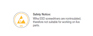 Wiha Precision ESD Phillips Screwdriver + PH1 x 60mm