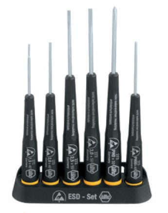Wiha Precision ESD Slotted / Phillips Screwdriver Set 6pcs