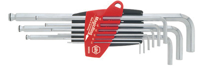 Wiha Ball End Hex L-key Set In ProStar With MagicRing® Chrome-Plated 1.5-10mm  9pcs