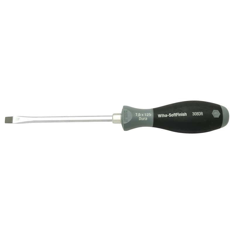 Wiha Slotted Screwdriver Tungsten Carbide Coated Dura-Tip - 7mm x 125mm