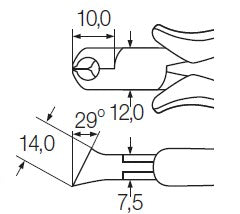 Wiha Oblique End Cutting Nippers Professional ESD 4.1/2" / 115mm