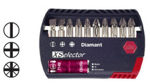 Load image into Gallery viewer, Wiha XSelector Diamond Slotted Phillips Pozidriv Bits 11pcs
