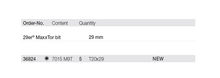 Load image into Gallery viewer, Wiha MaxxTor Torx Bit T20
