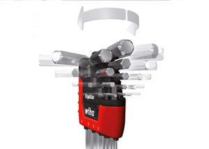 Wiha Hexagon Ball End L-Key Set In ErgoStar Holder With MagicRing® Chrome-Plated 1.5-10mm 9pcs