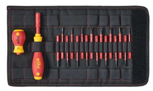 Wiha Screwdriver And Bit Set SlimVario® Screwdriver Mixed In Folding Bag 18pcs