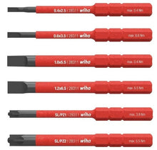 Load image into Gallery viewer, Wiha SlimBit Electric Bit Slotted Xeno Set 6pcs
