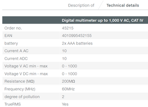 Wiha Digital Multimeter up to 1,000 V AC, CAT IV
