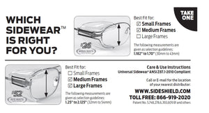 Safety Optical Service Combo Safepack Sunmate Universal Sideshields, Medium Sunglass Tint B27+ 10pairs, B53+ 10pairs