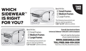 Safety Optical Service B-26+ Plus Compliance Pack Universal Sideshields, Glacier Clear 20pairs