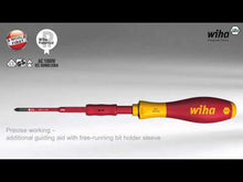 Load and play video in Gallery viewer, Wiha Screwdriver SoftFinish® Electric SlimFix - 5.5mm x 125mm

