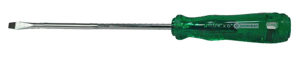 Harvest Acetate Grip Green Screwdriver - Slotted 6m x 150mm