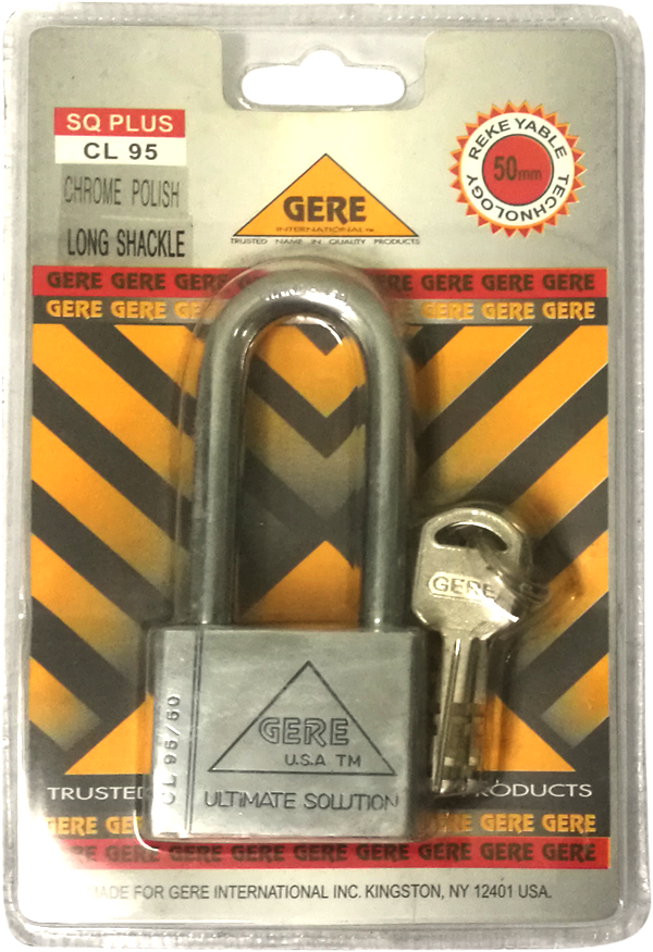 Gere Long Shackle Copper Padlock 50mm