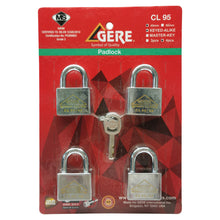 Load image into Gallery viewer, Gere Padlock Key Alike 4pcs Set 40mm
