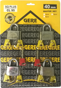 Gere Master Key Chrome Plated Padlock 4pcs Set 40mm