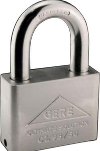 Gere Anti Cut Chrome Plated Padlock 40mm