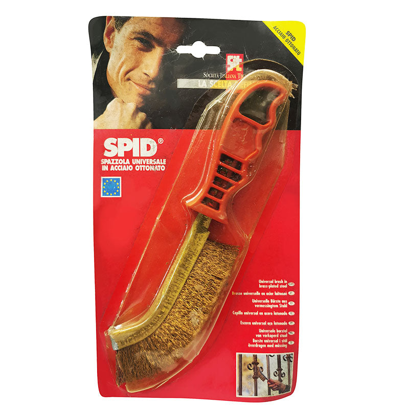 SIT Spid Universal Hand Brushes Brass Plated Steel Red